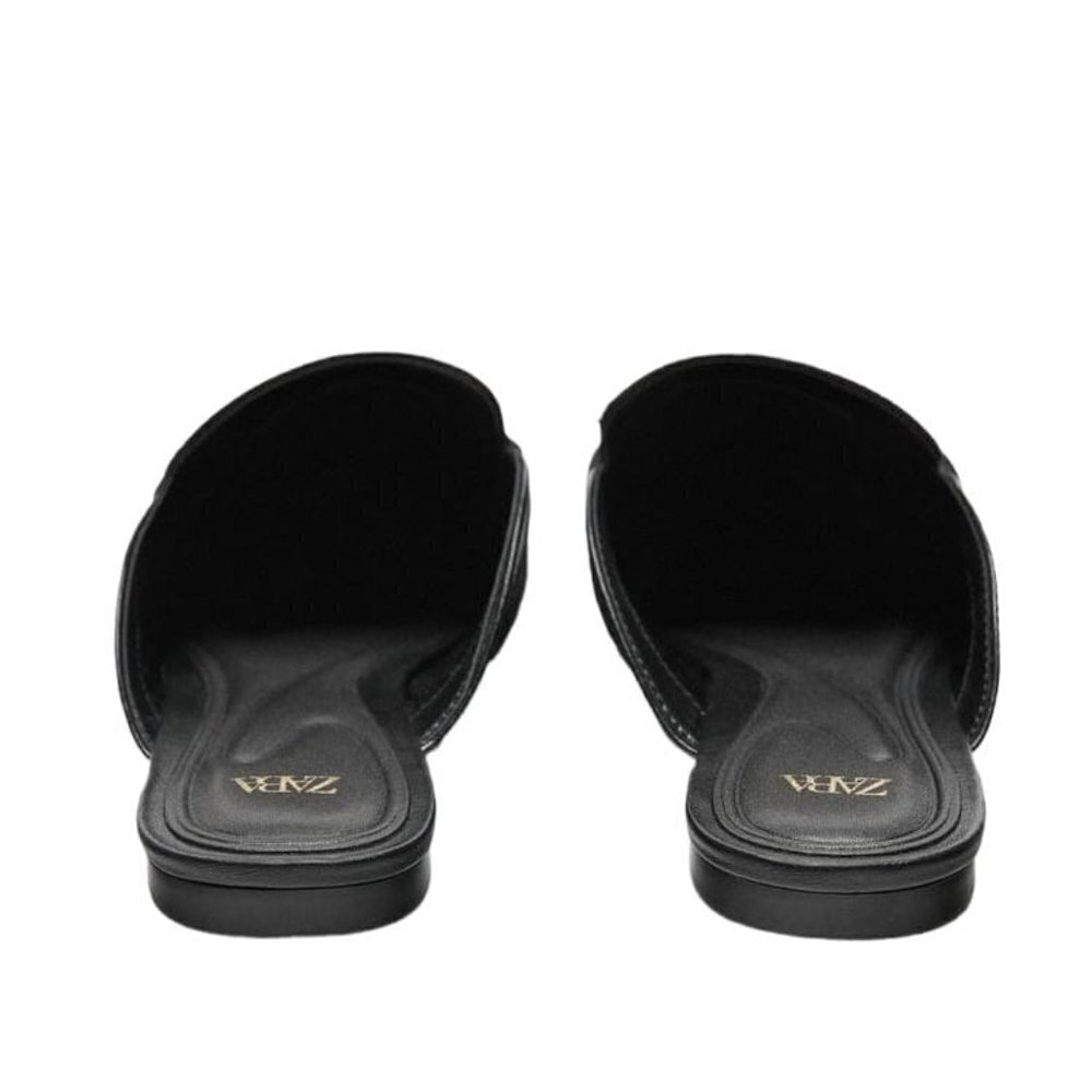 ZARA MULE LOAFERS WITH EMBELLISHED METALLIC DETAIL BLACK SIZE 7.5 | 3531/110/800 - Picture 4 of 9